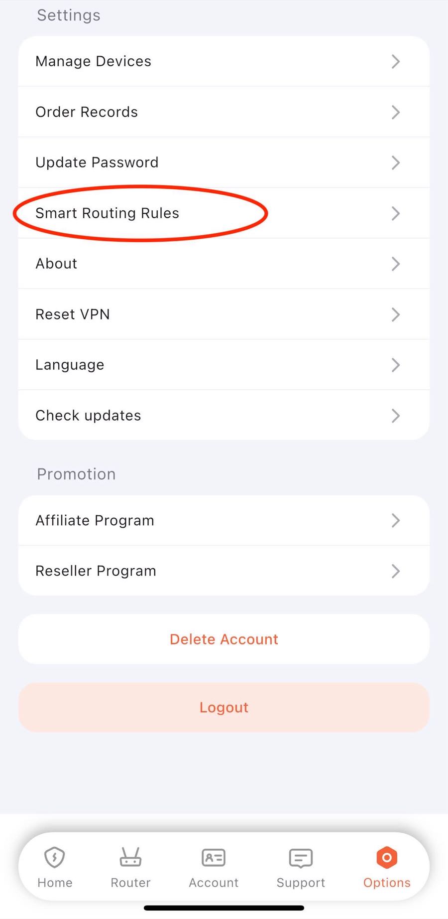 Smart Routing Step 1
