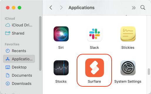 Surflare in Launchpad